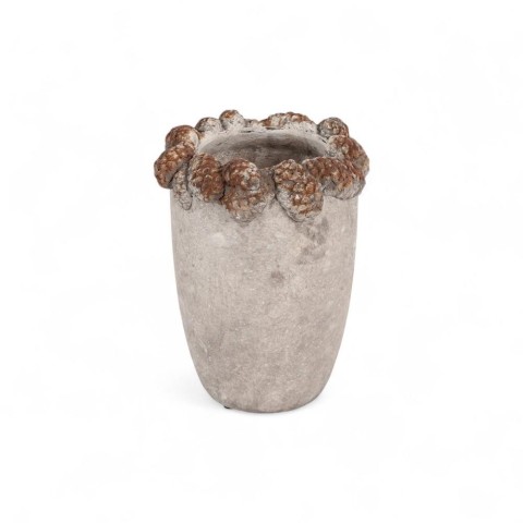 VASO PIGNE GRIGIO H.21